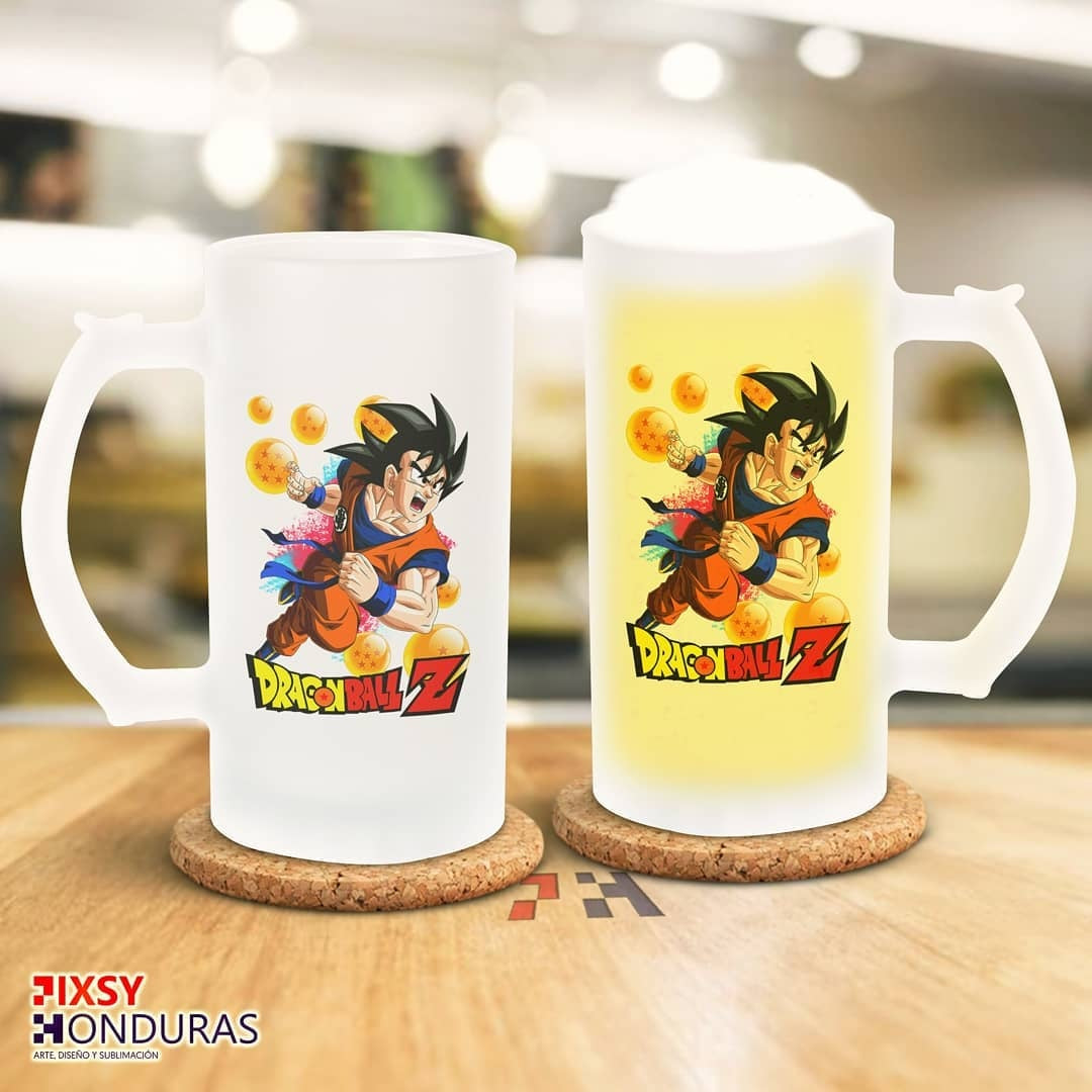 Jarra de Cerveza Dragon Ball Z - Sublimación Efecto Hielo 500ml